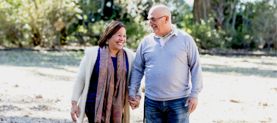 Happy Couple Walking